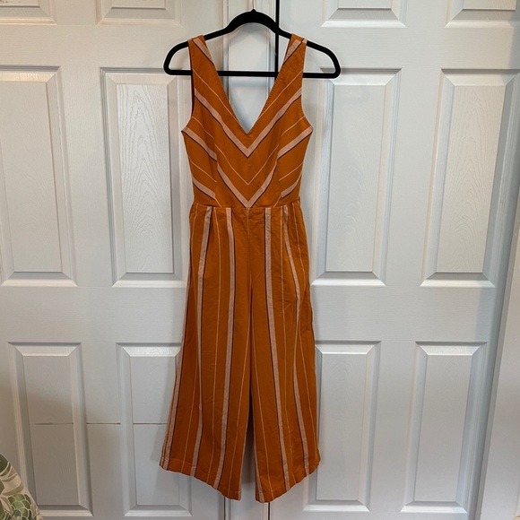 Orange & White Striped Blake Jumpsuit - Picture 3 of 8